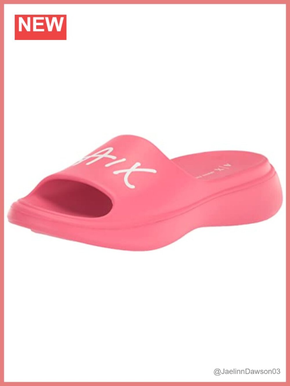 Armani Exchange Women's Bold Y Slippers Pink